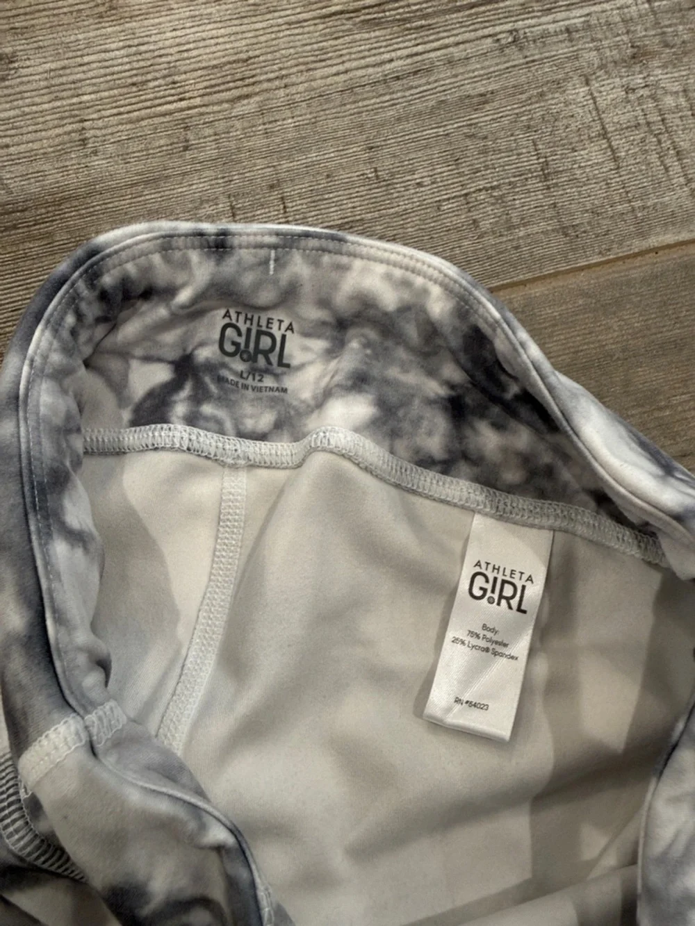 Athleta Girl Tie-Dye Leggings - Gray/White - Large (12)